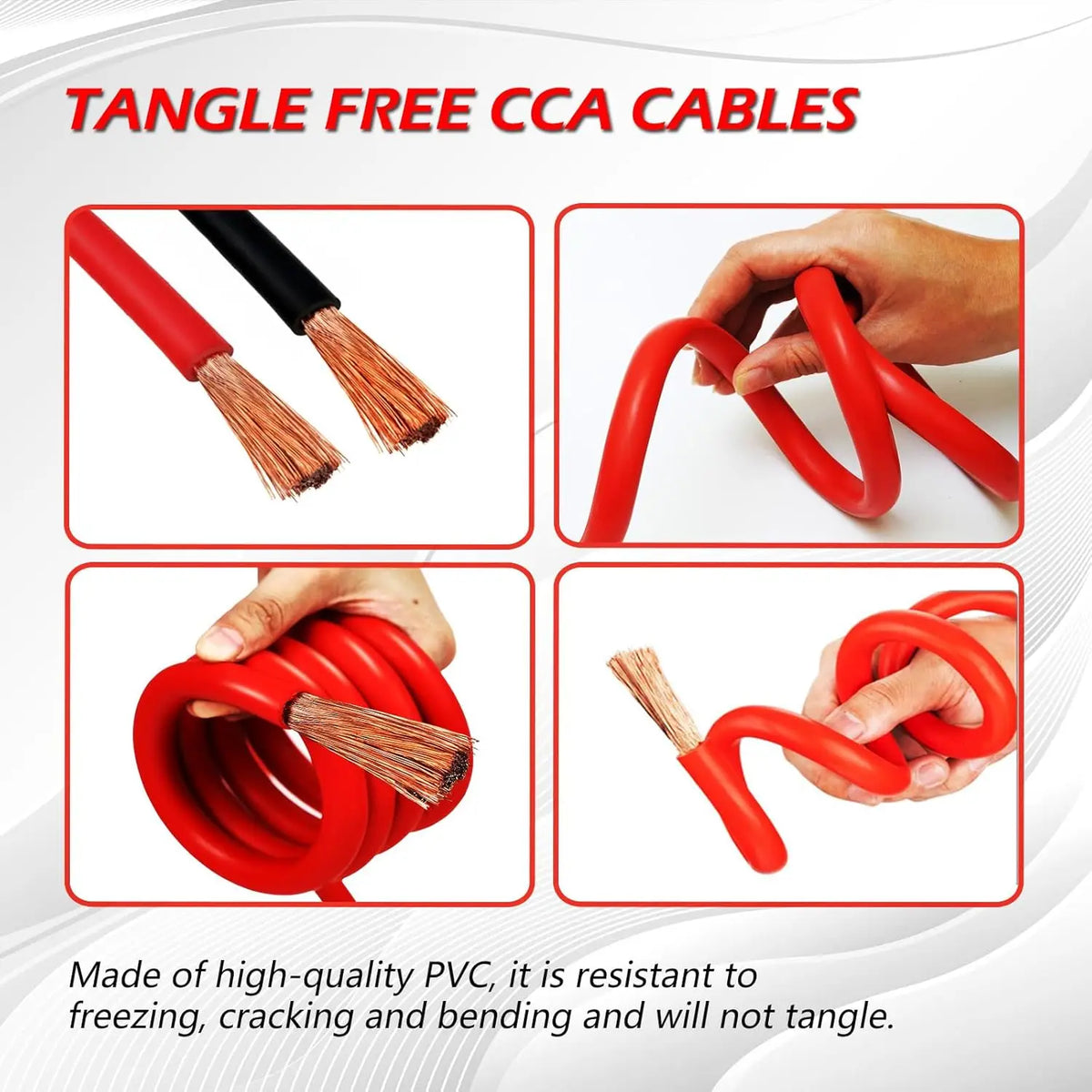 Jumper Cables for Car Battery, Heavy Duty Automotive Booster Cables for Jump Starting Dead or Weak Batteries