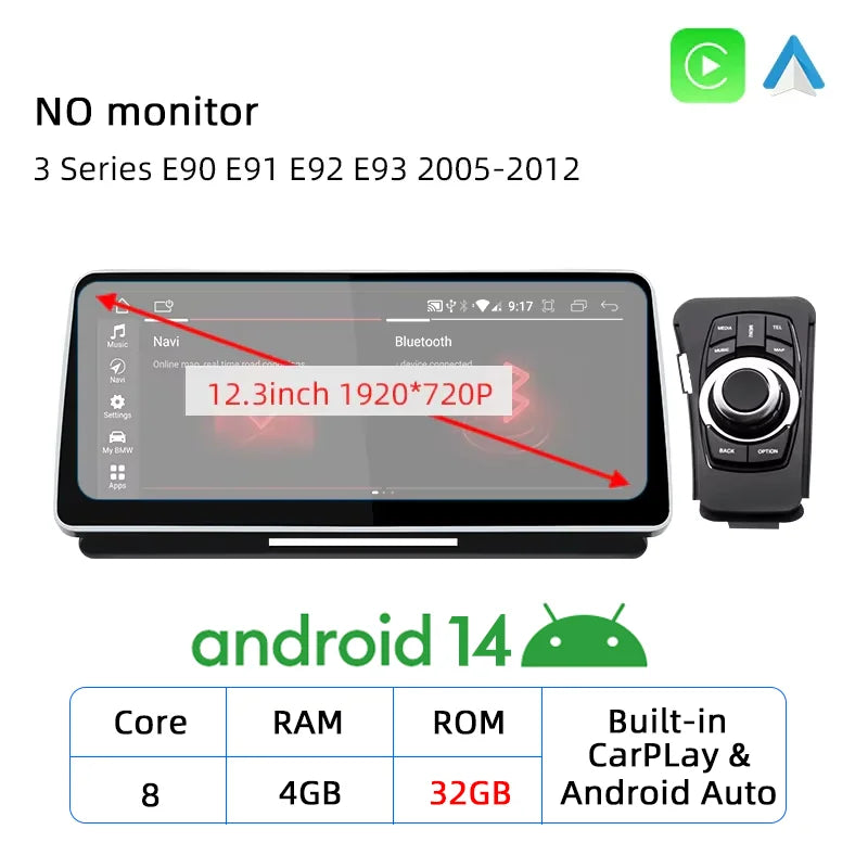 Android 14 CarPlay GPS for BMW 3 Series E90 E91 E92 E93 2005-2012 - image 11
