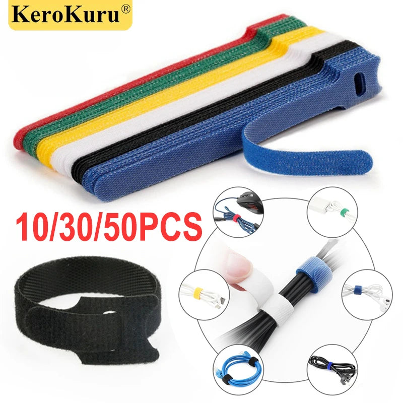 Kerokuru Cable Organizer Cable Management Cable Winder Tape Protector for Wire Ties Phone Accessories Organizador Cables