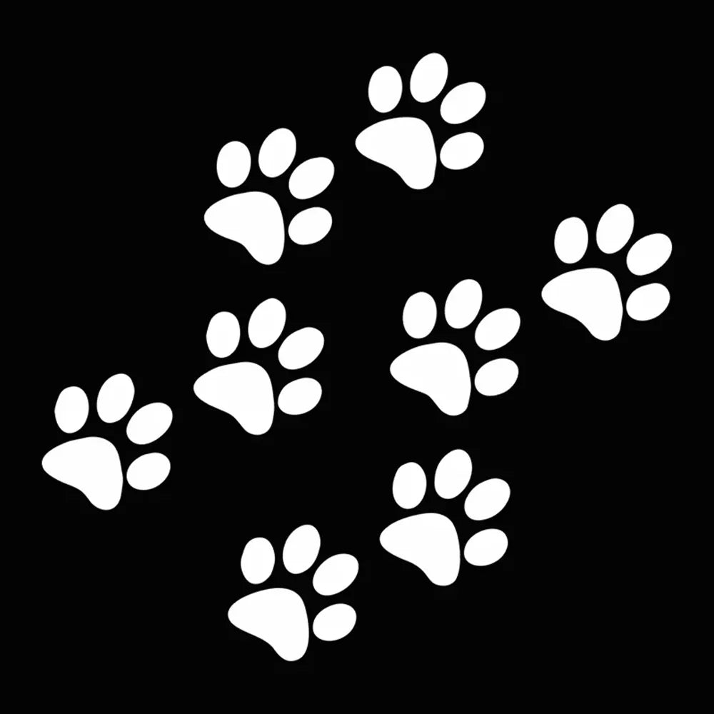 3D Carbon Fiber Cat Paw Print Car and Motorcycle Stickers - view 2