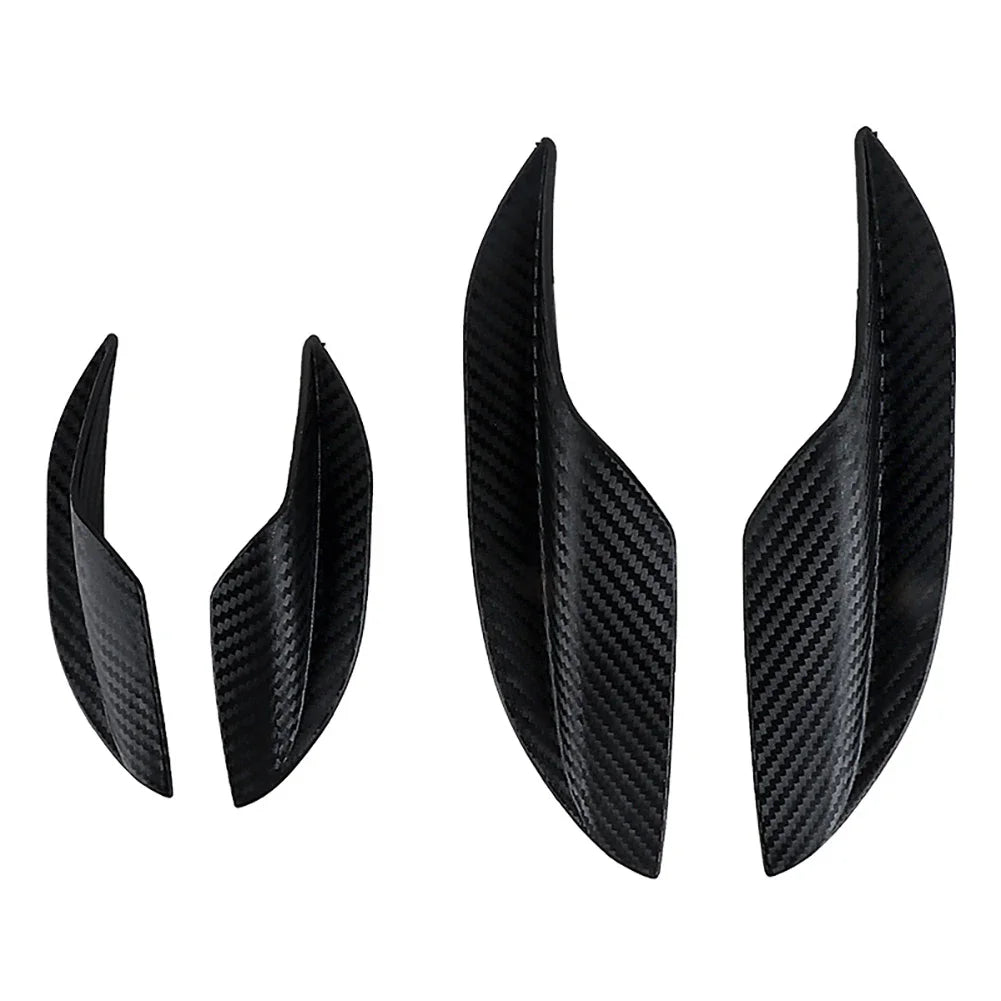 Universal Carbon Fiber Bumper Lip Spoiler Kit (4-Piece) - image 15