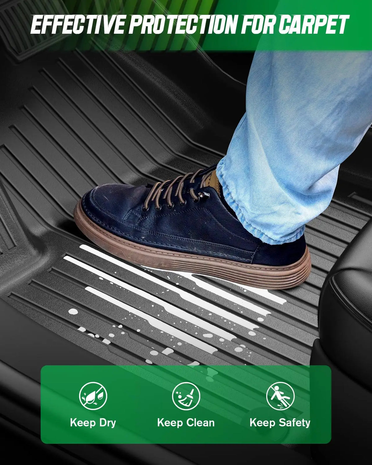 All-Weather TPE Floor Mats & Cargo Liner for Tesla Model Y 2025+ - image 4