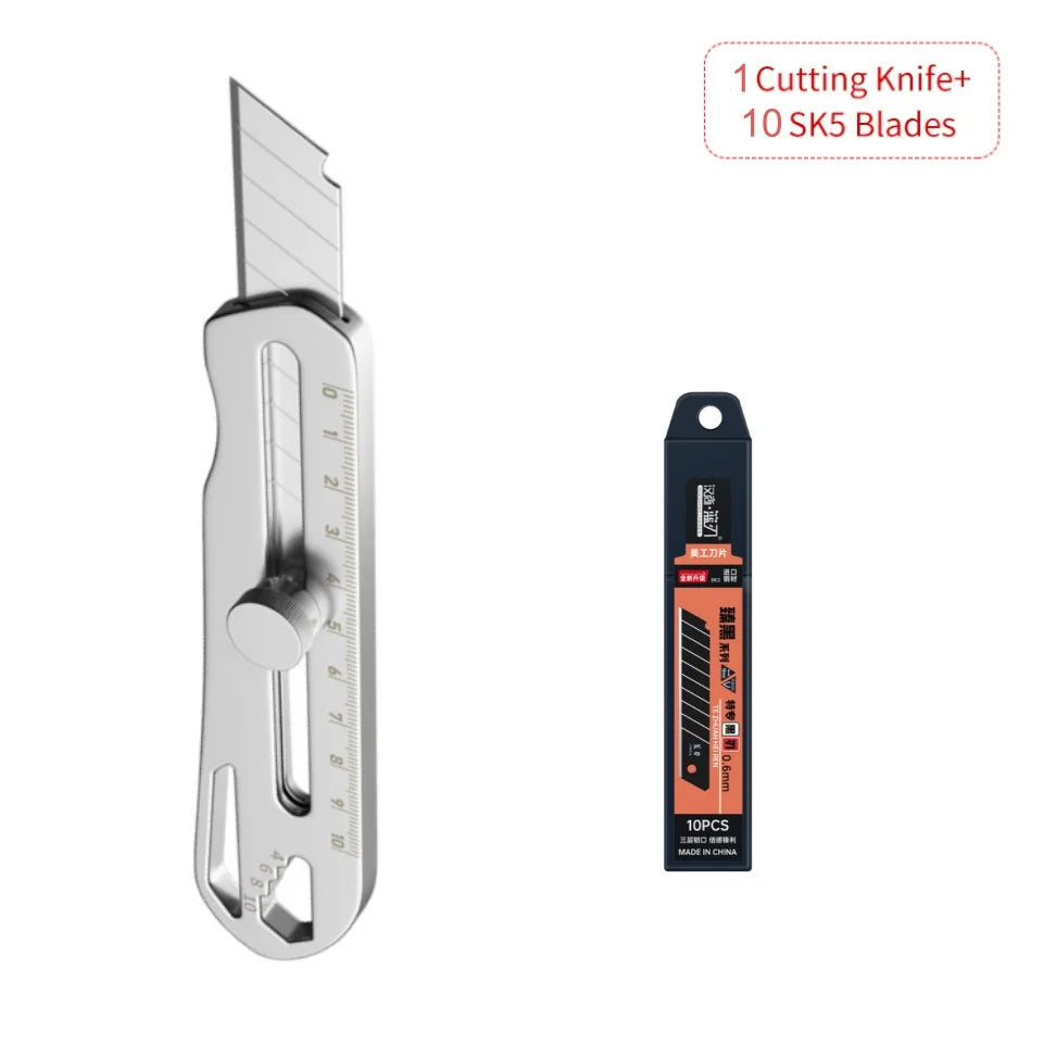 Heavy Duty Industrial Grade Stainless Steel Utility Knife and Wallpaper Blade Set