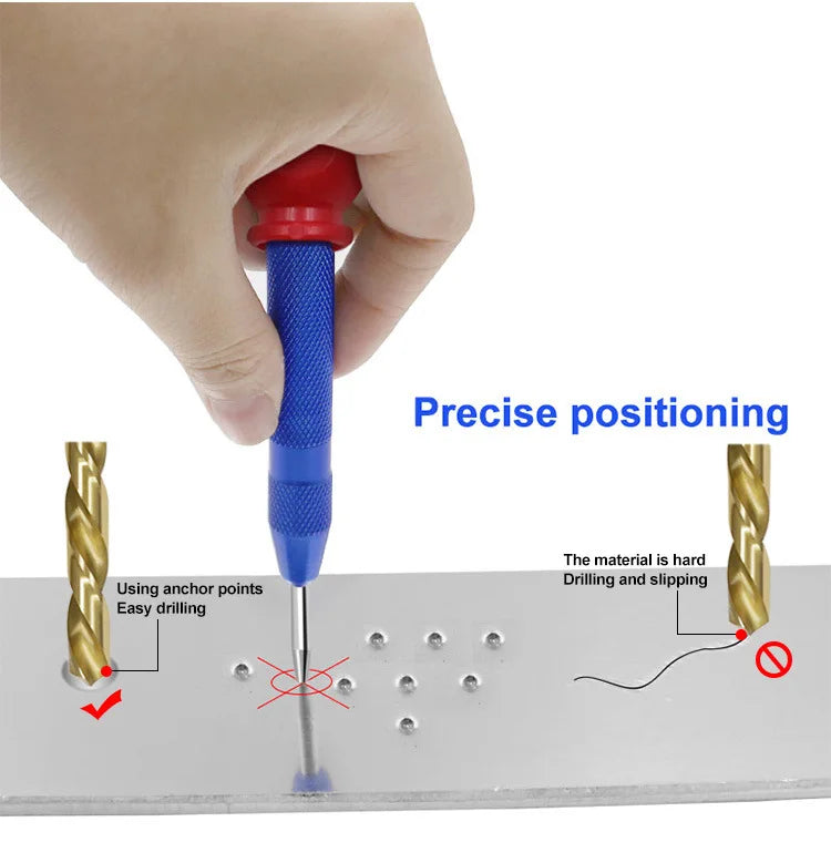 Automatic Center Punch Tool - Spring Loaded for Wood & Metal Marking - image 11