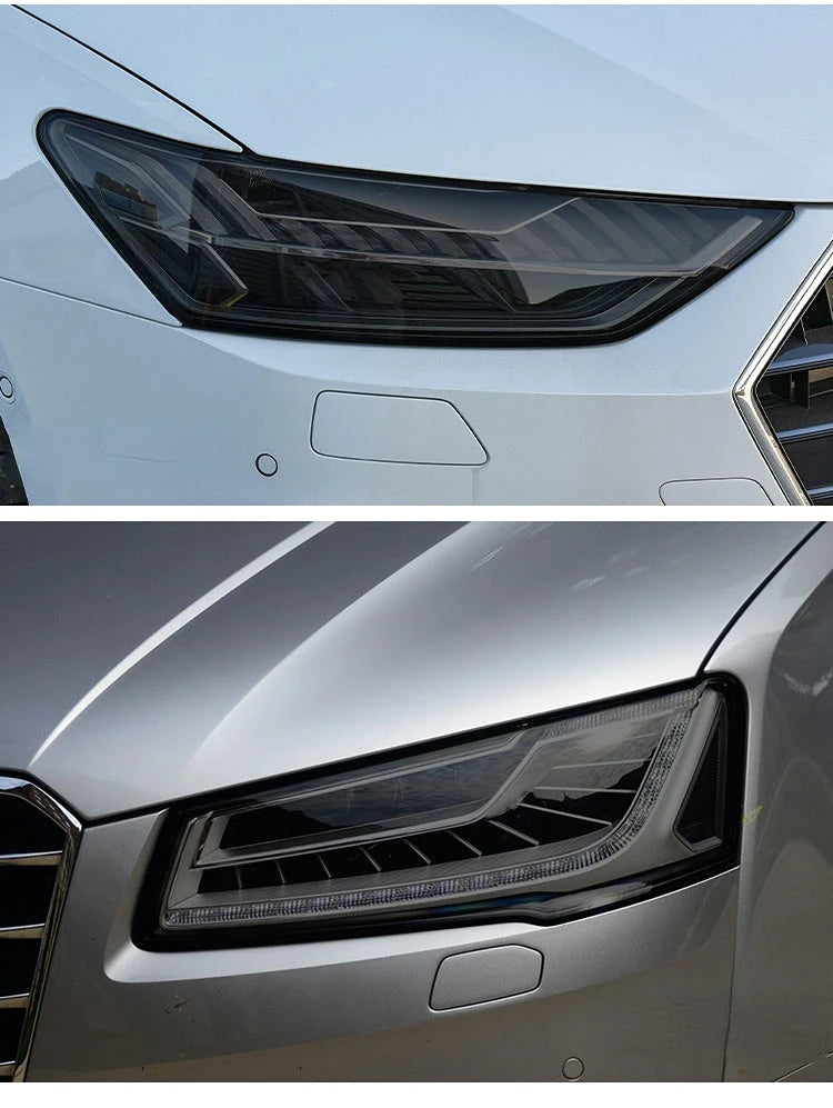 Self-Healing Smoked Black TPU Headlight Protection Film for Audi - image 12