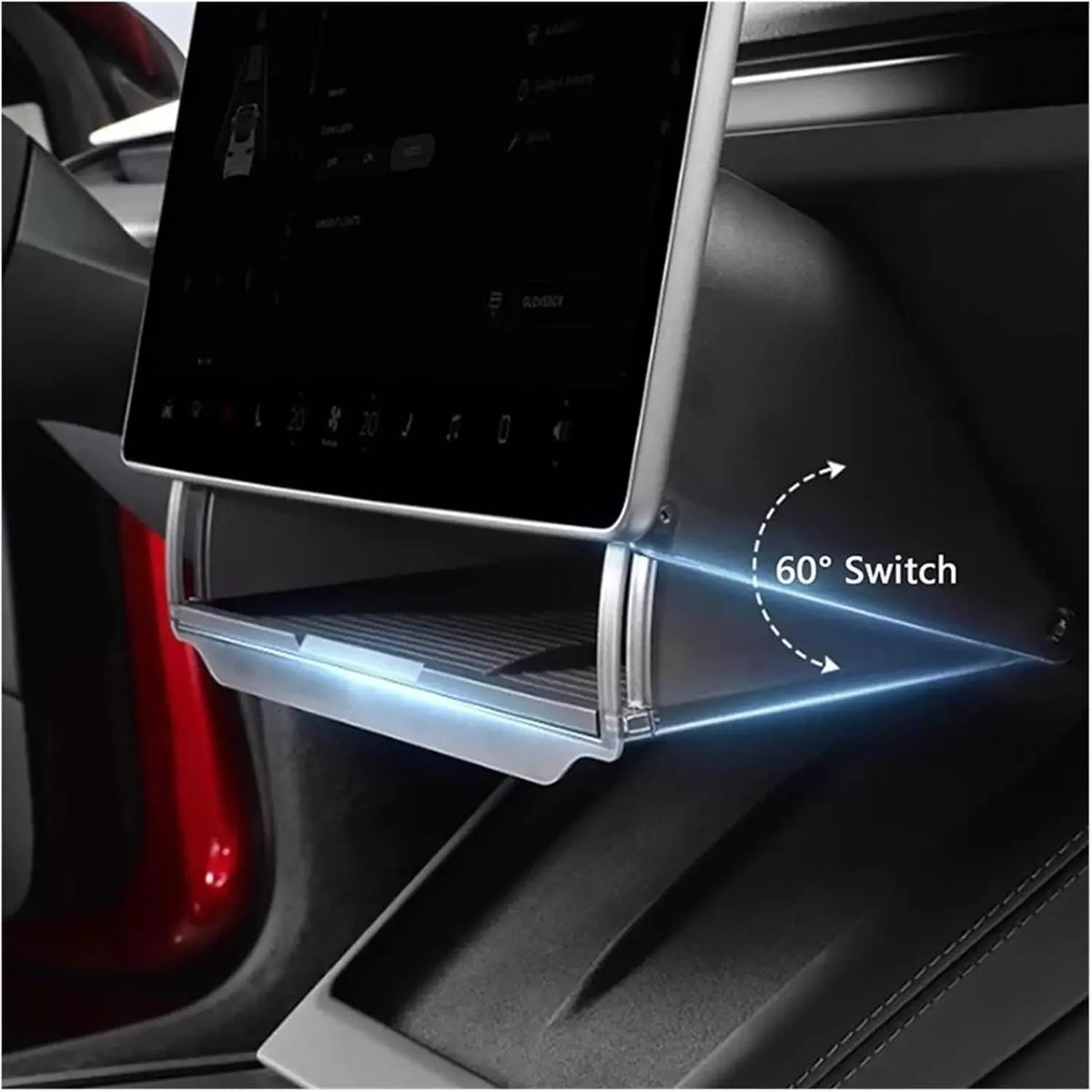 Under Screen Console Storage Box for Tesla Model Y 2023-2026
