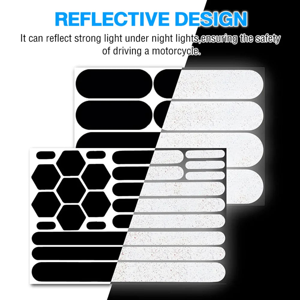Reflective Helmet Warning Stickers for Night Safety - image 7