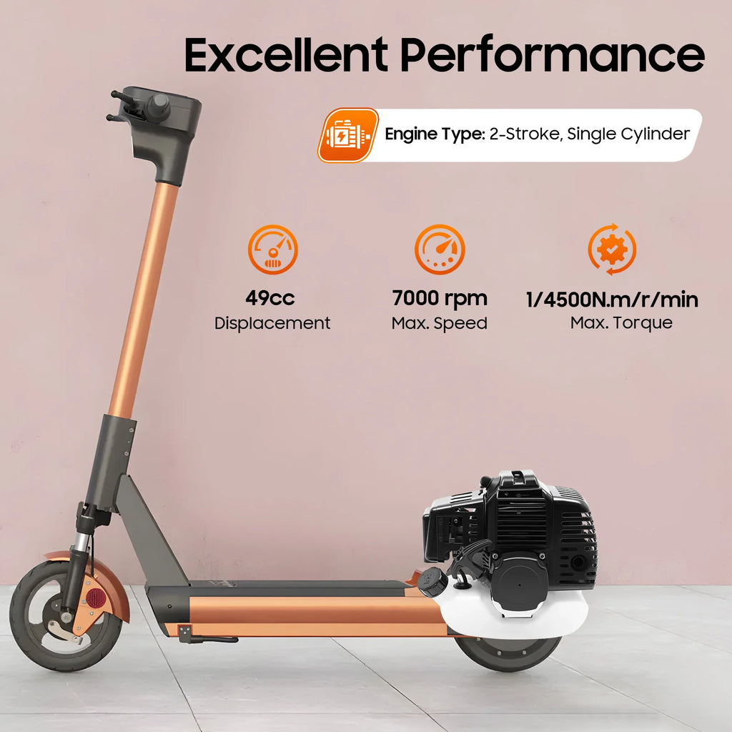 49cc 2-Stroke Pull Start Gas Engine for Pocket Bikes and Scooters