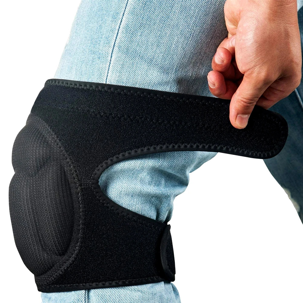 1 Pair Knee Pads for Cleaning House Floors, Gardening Work, Carpet, Roofing, Knee Pads with Soft Inner Liner, Adjustable Knee Pa