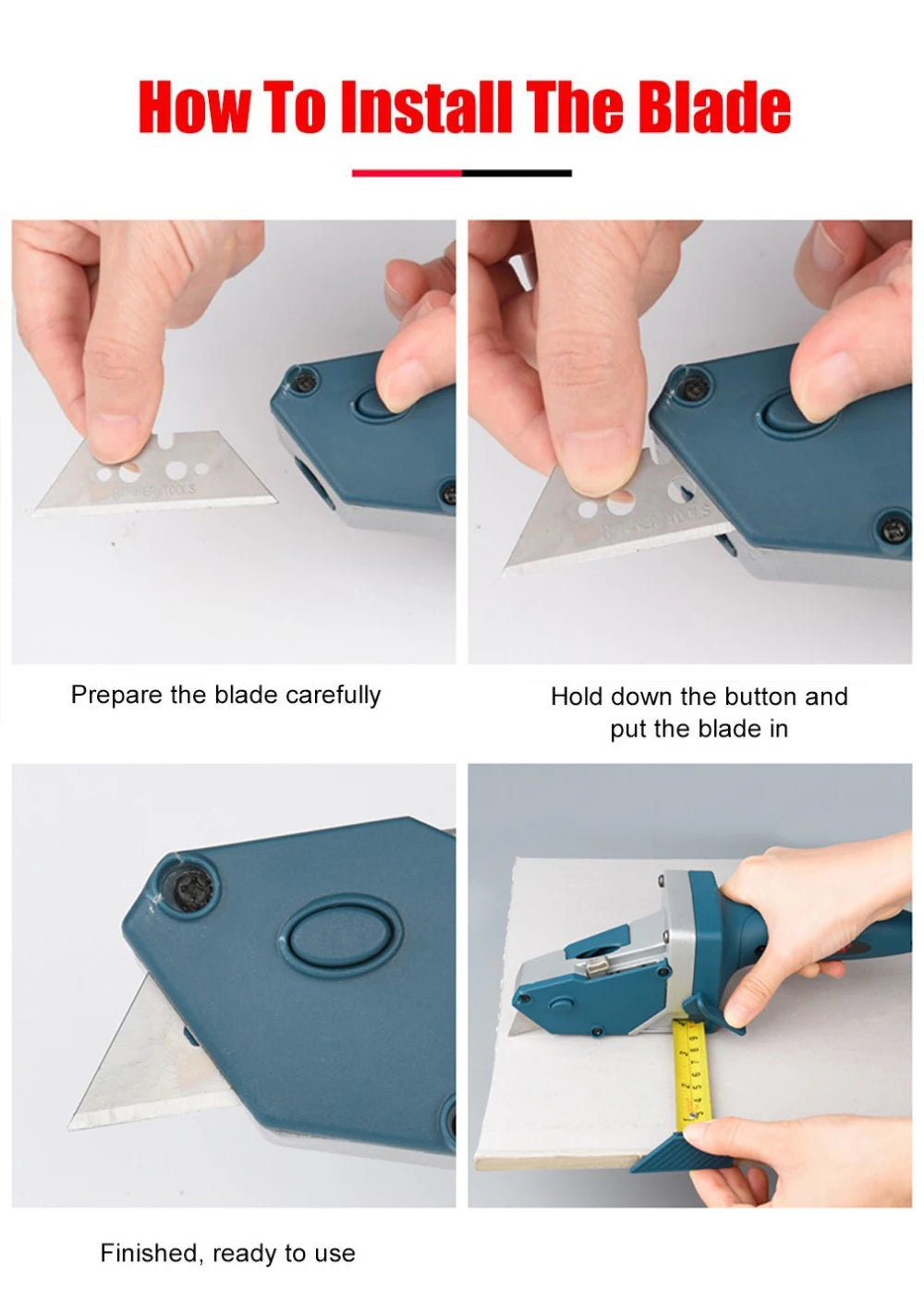 Drywall cutting scriber with tape measure, manual plasterboard cutting tool