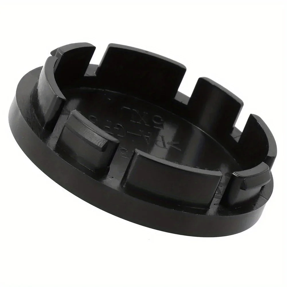 Wheel Center Caps, 55mm, Black ABS, Set of 4