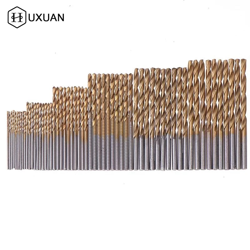 60/120Pcs Drill Set - Suitable For Metal And Wood, 1-3.5mm High Carbon Steel, Round Shank Spiral Groove Design, Durable Woodwork