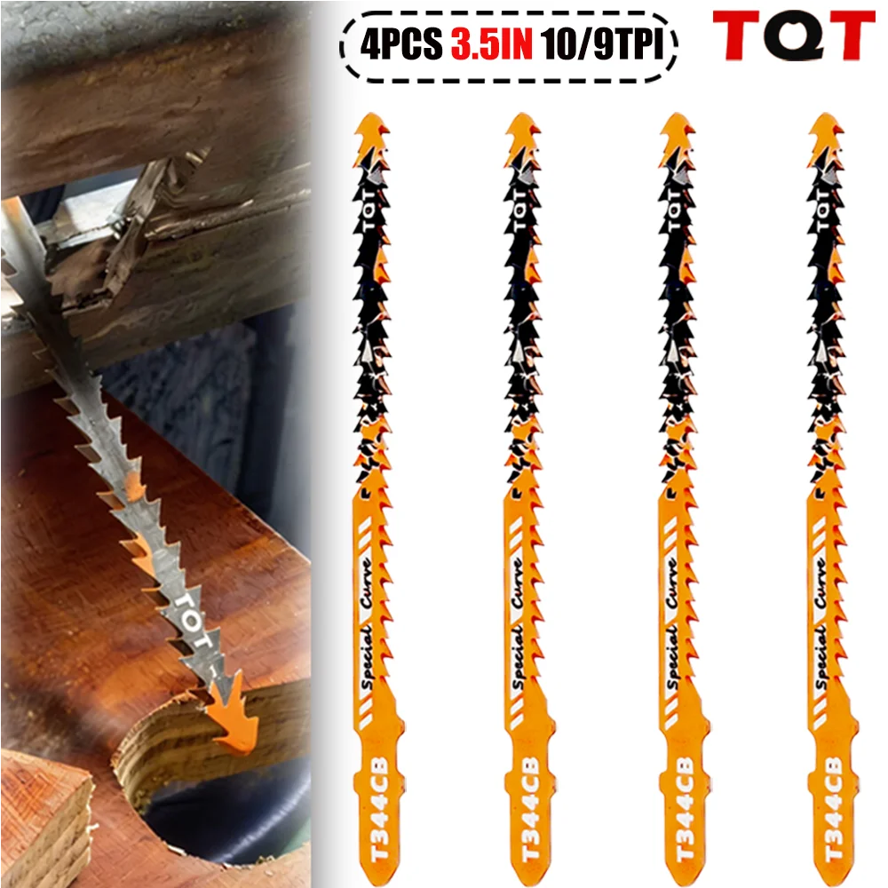Double-Sided Jigsaw Blades (4-Pack) for Curved Cuts - Wood & Plastic