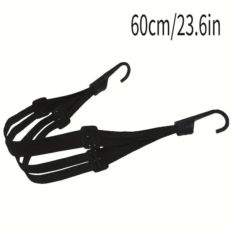 1Pc Motorcycle Elastic Suitcase with Safety Hook-Versatile Helmet Mesh Gear Transport Durable and Sleek for Daily Travel