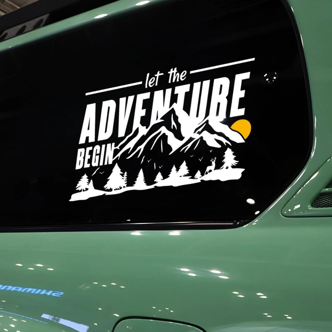 Let the Adventure Begin Vinyl Car Decal, 25, 40 or 50cm