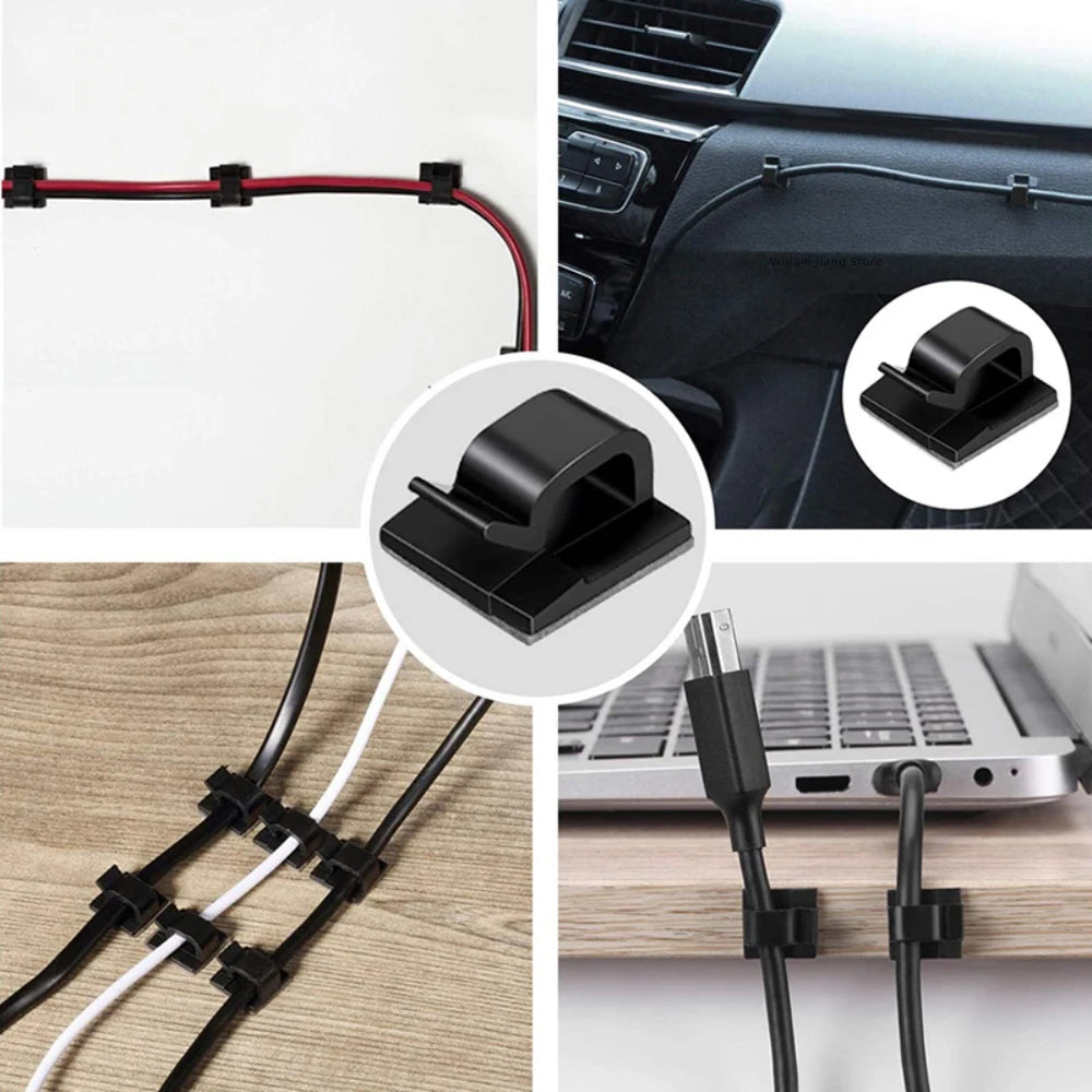 Self-Adhesive Cable Management Clips, 20/40 Pack