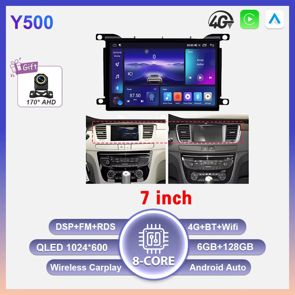 Car Multimedia Player with Android Auto for Peugeot 508 & Citroen DS5 - image 15