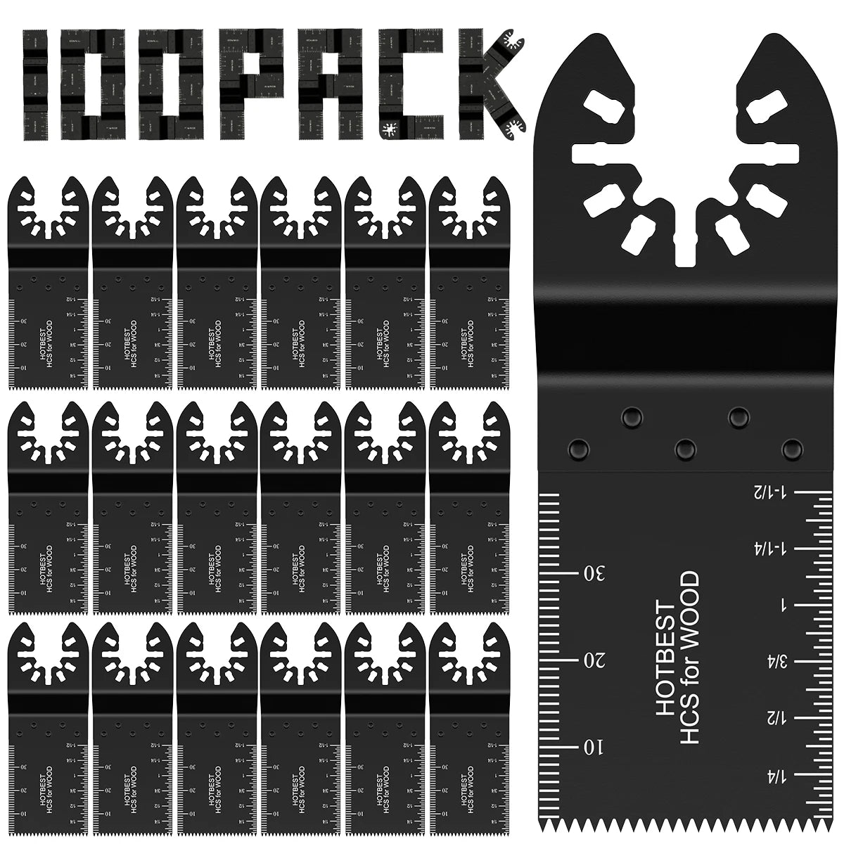 Oscillating Multi-Tool Saw Blades for Wood & Metal, 10/60/100 Pieces