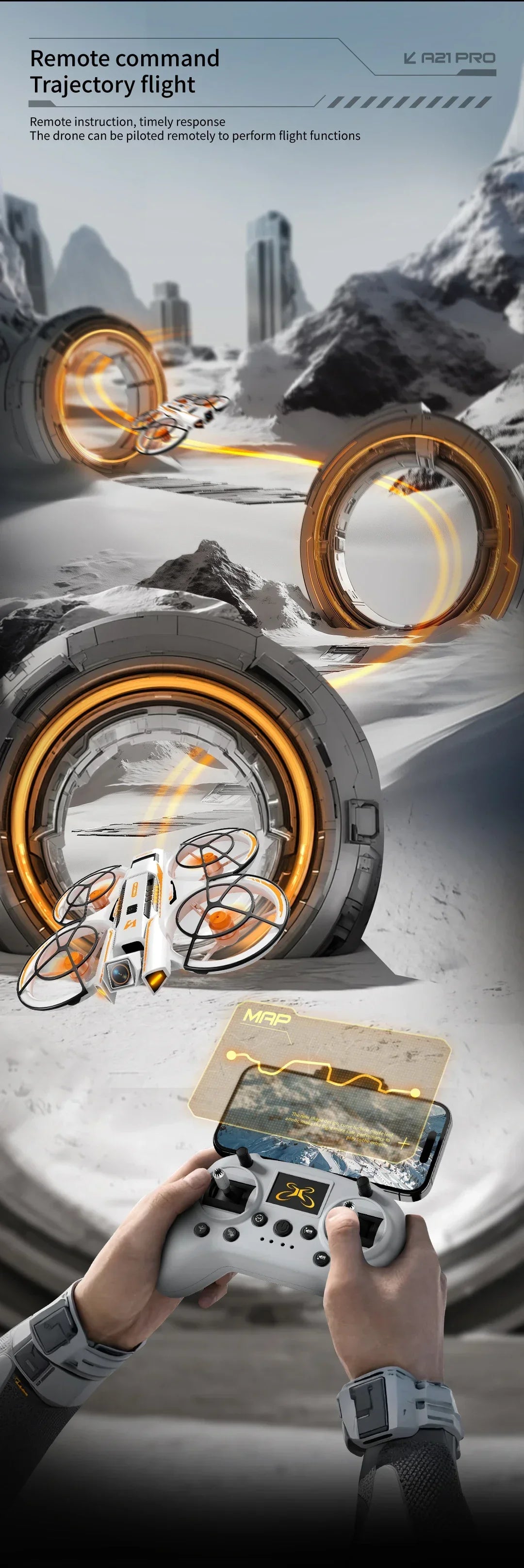 A21 PRO 8K Dual Camera Drone with Screen Brushless Obstacle Avoidance - image 17