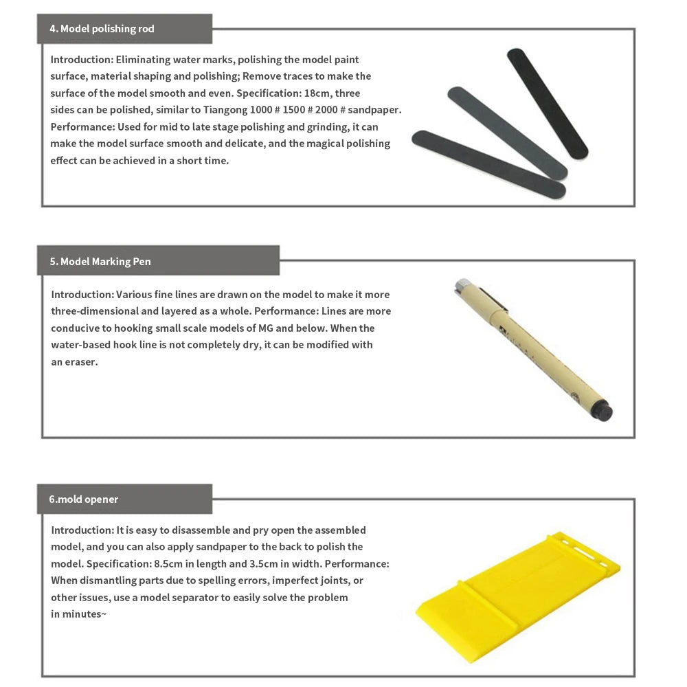 DIY Model Making Basic Tools for Craft Model Car Hobby Building Repairing Assembly Tool Handmade Scissors Tweezers Building Kit