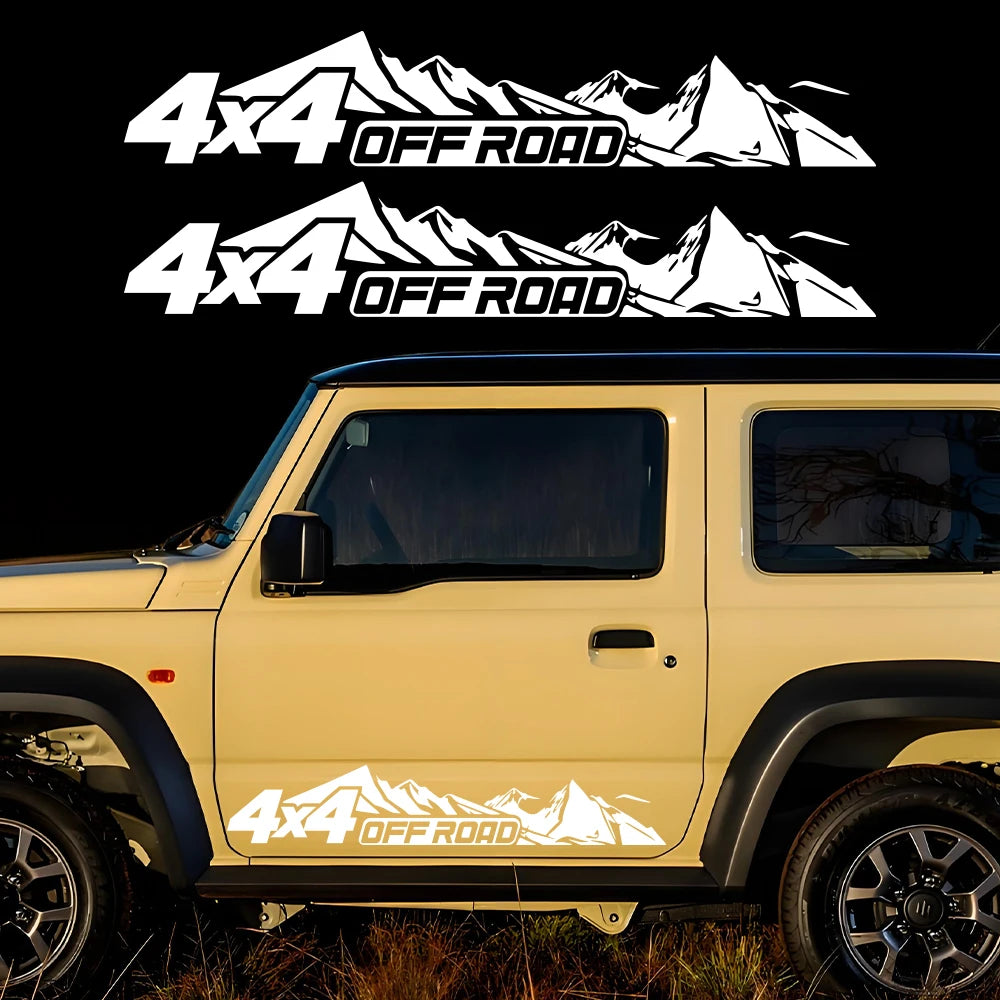 4x4 Off Road Side Decals for Car Doors, 2 pcs