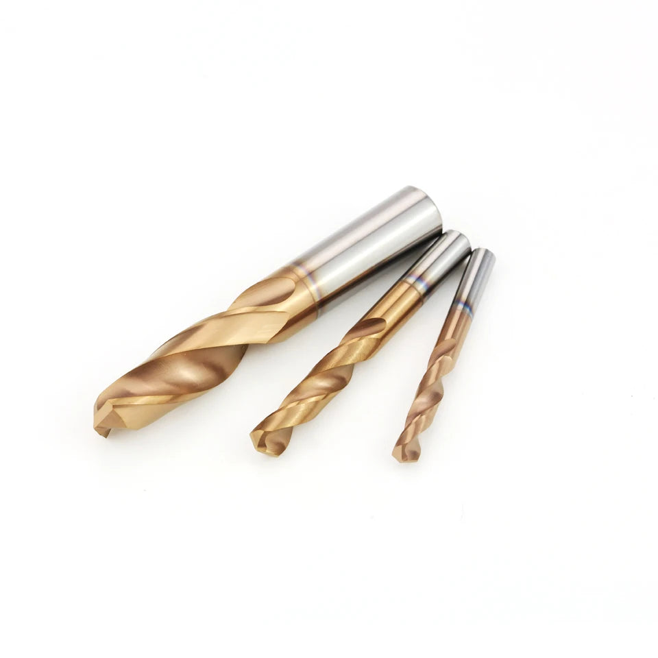 LUFEICNC HRC55° Carbide Drill Bits Tungsten Steel Drills CNC Lathe Stainless Steel Drilling Hard Metalworking Tools 0.5-20.0mm