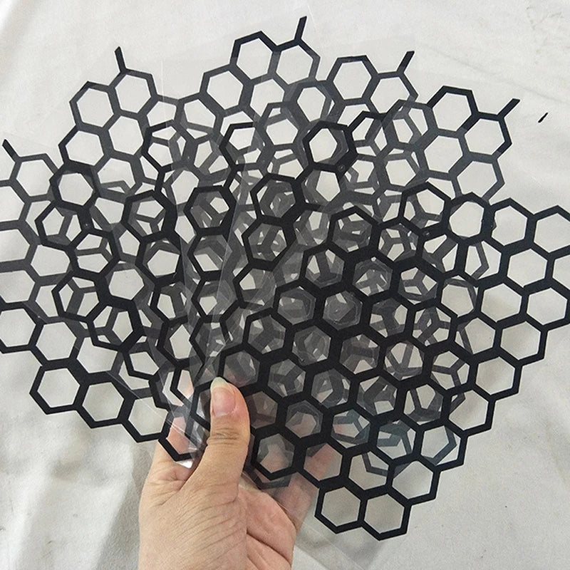 Honeycomb Motorcycle Helmet Decal, Waterproof Vinyl Sticker - view 7