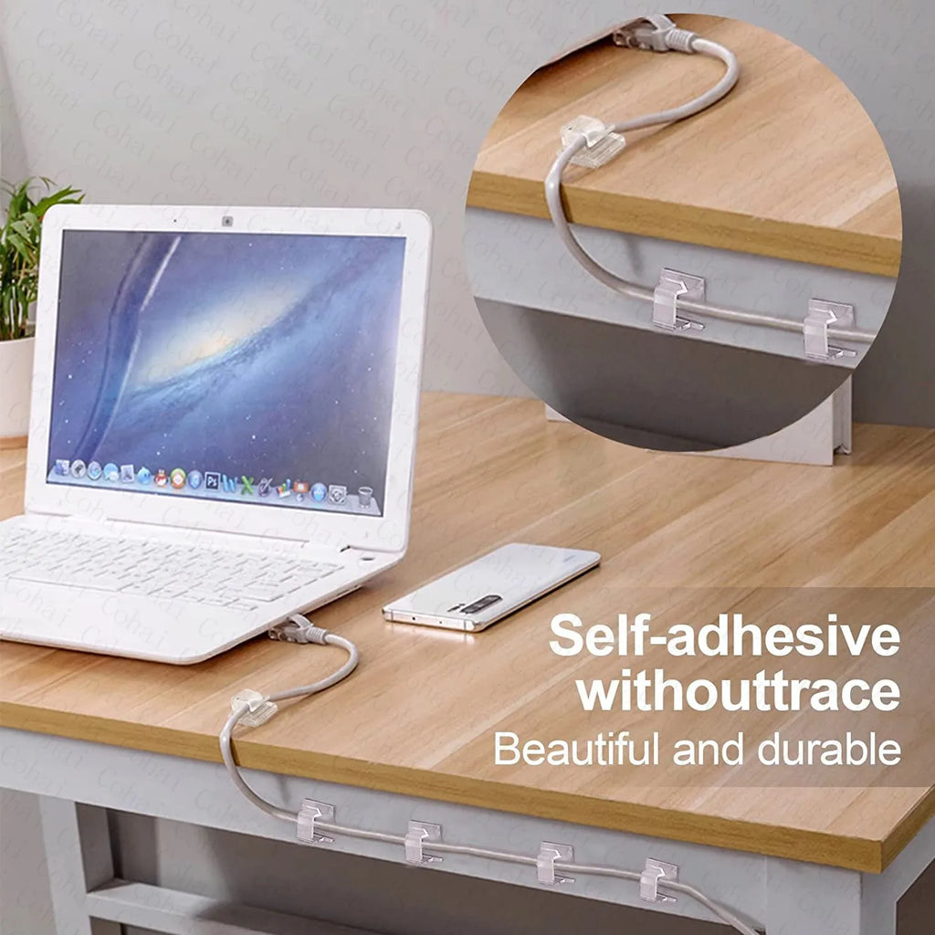 Cable Organizer Clips – Car, Earphone & Mouse Cord Holder