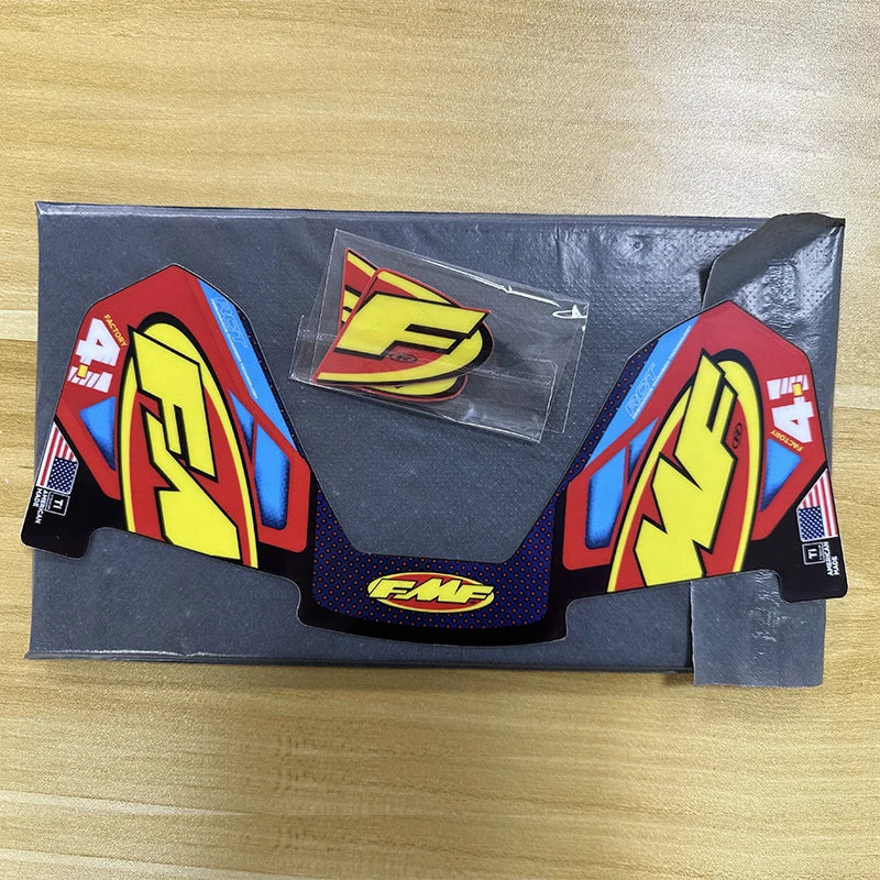 4T Motorcycle Exhaust Muffler Sticker, 10.2 x 5.9 in