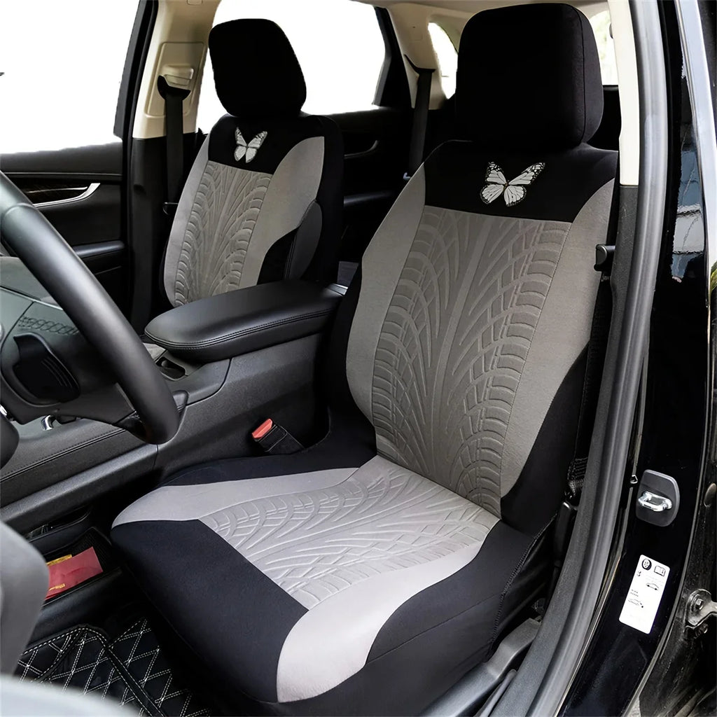 Butterfly Embroidery Car Seat Cover Set, Universal Fit