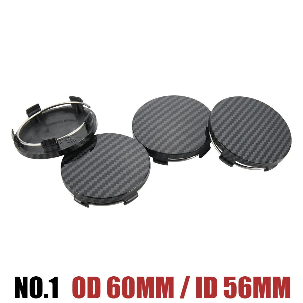 Universal Blank Wheel Center Caps, No Logo, Set of 4