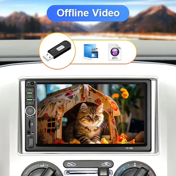 7-Inch Wireless CarPlay and Android Auto Car Stereo with Backup Camera Input