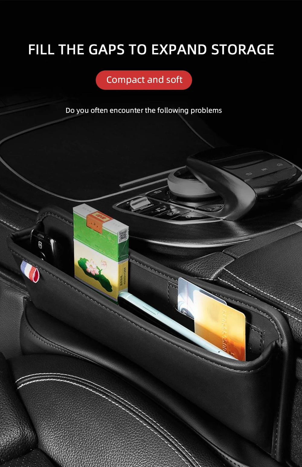 Car Seat Gap Organizer with Cup Holder