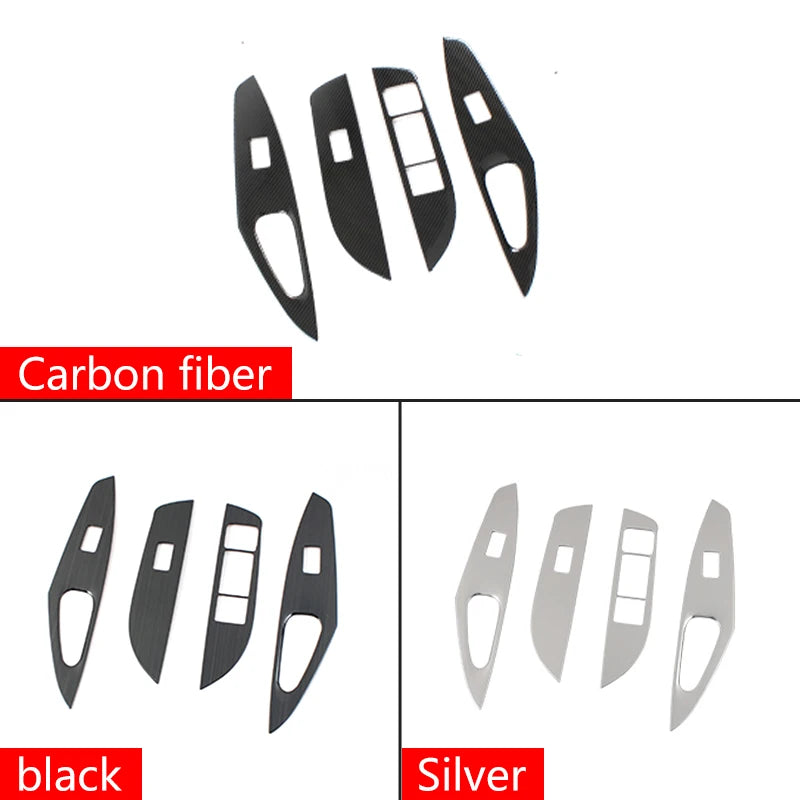 Stainless Steel Window Switch Cover for Toyota Corolla E210 Hybrid - image 3