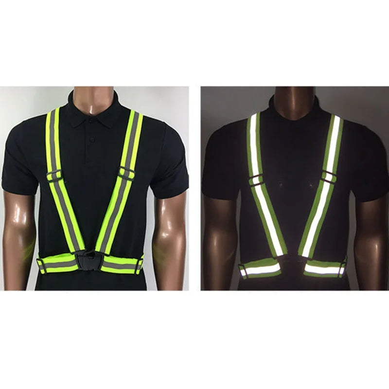 Reflective Safety Vest, Adjustable Straps for Jogging, Cycling and Walking