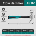 AMR Claw Framing Hammer 8/12/16 oz High Carbon Steel Anti-Slip Handle - image 8