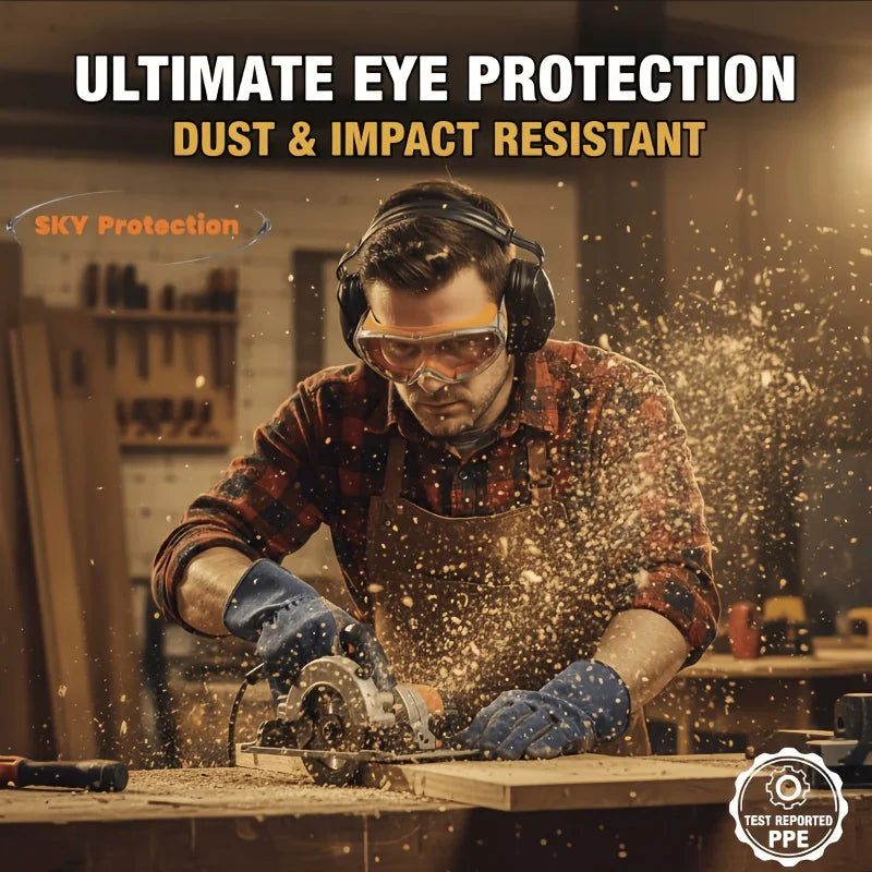 Splash-Proof Dust-Proof Safety Goggles for Work & Lab
