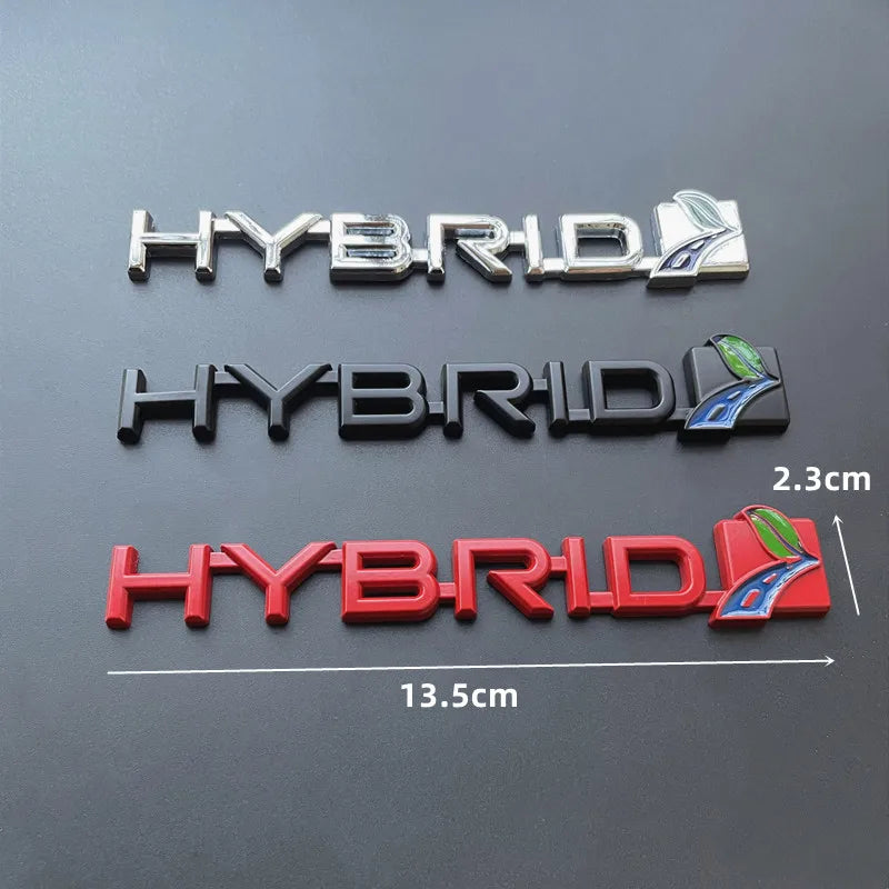 3D Metal Hybrid Fender and Trunk Emblem Badge Decal for Cars - view 2
