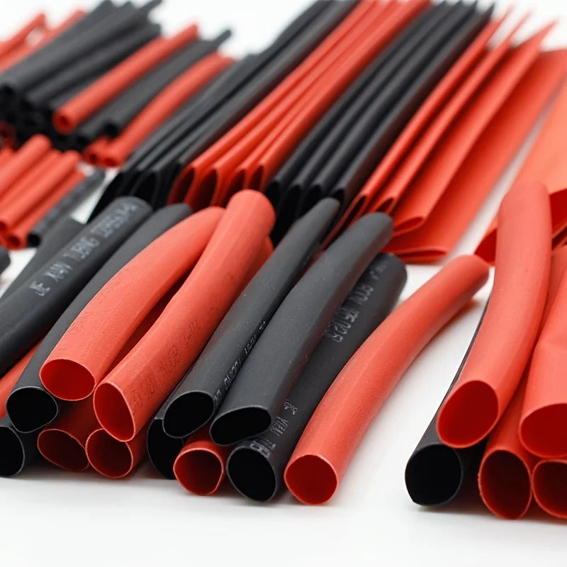 127pcs Black & Red Heat Shrink Tubing Kit - for Cable Management & Wire Protection - Ideal for Cars, DIY Projects