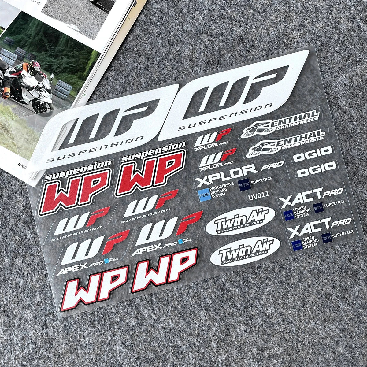 Reflective Motorcycle Fork and Windshield Sticker Set for Dirt Bikes