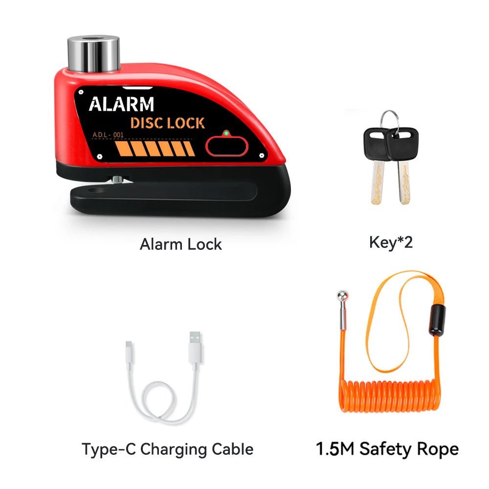 Extractme 120dB Alarm Disc Brake Lock for Motorcycles & Bikes - image 32