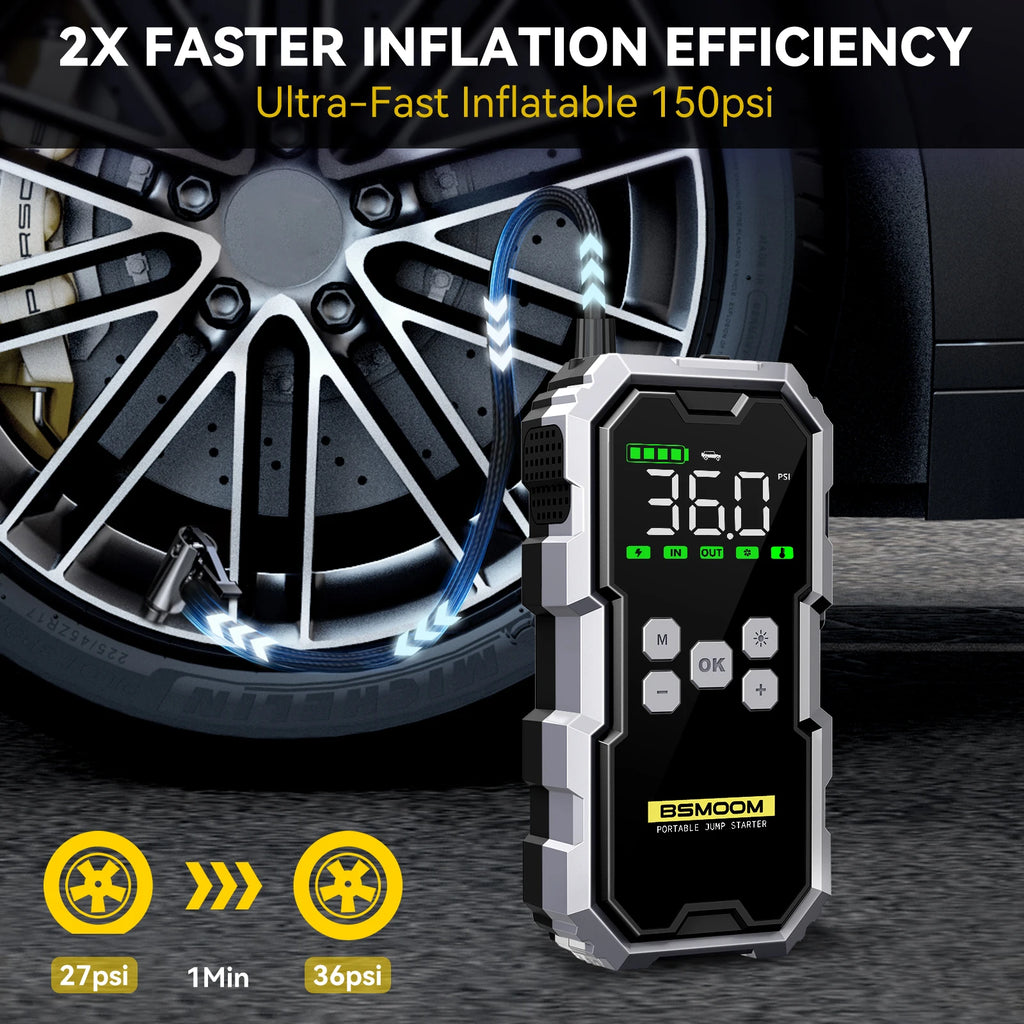 7000A Car Jump Starter & Air Compressor with Smart Cable - image 3