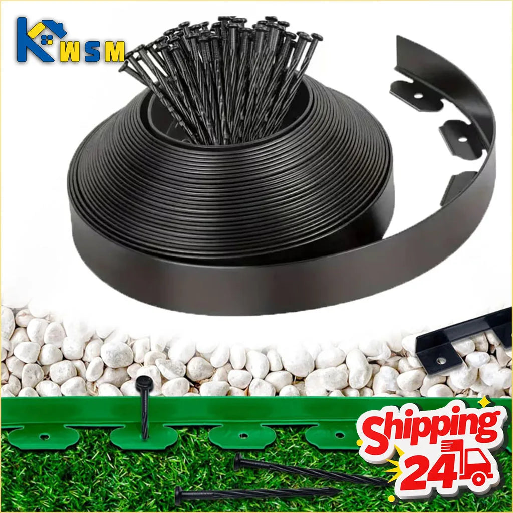10M L-Shaped Heavy-Duty Lawn Edging – Landscape Border