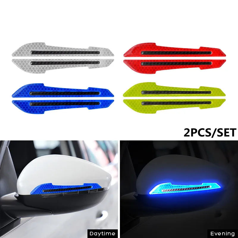Reflective Stickers for Wheel Rims, Door Handles and Rear Bumper