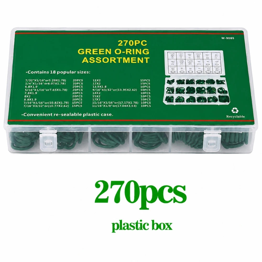 270-Piece Air Conditioning O-Ring Kit, 36 Sizes