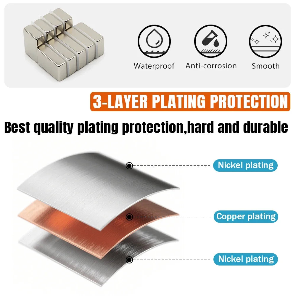 N35 Neodymium Block Magnets 30x10x3mm & 30x20x10mm, Strong Permanent