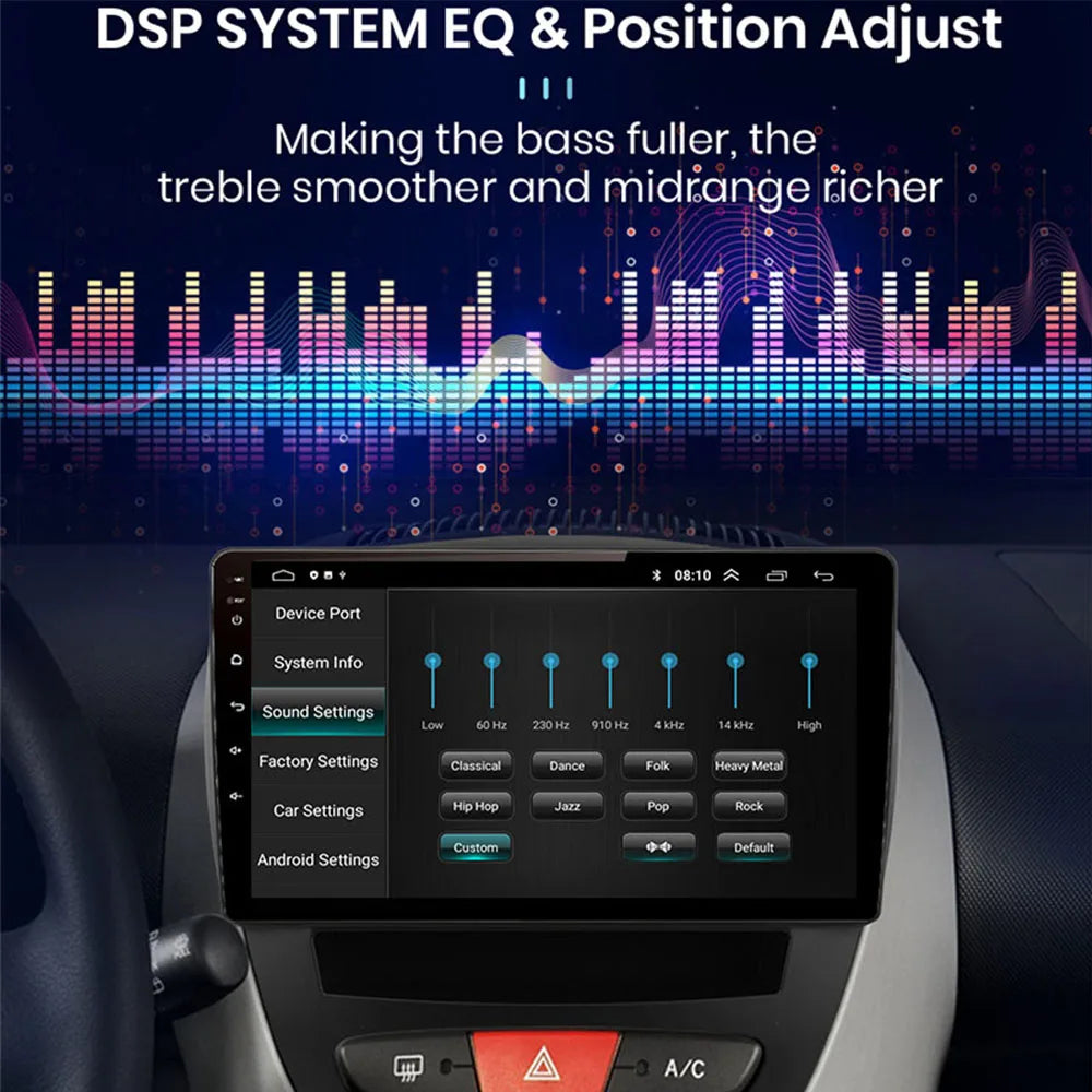 Android 10 10" Car Multimedia GPS Player for Peugeot/Toyota/Citroen - image 3