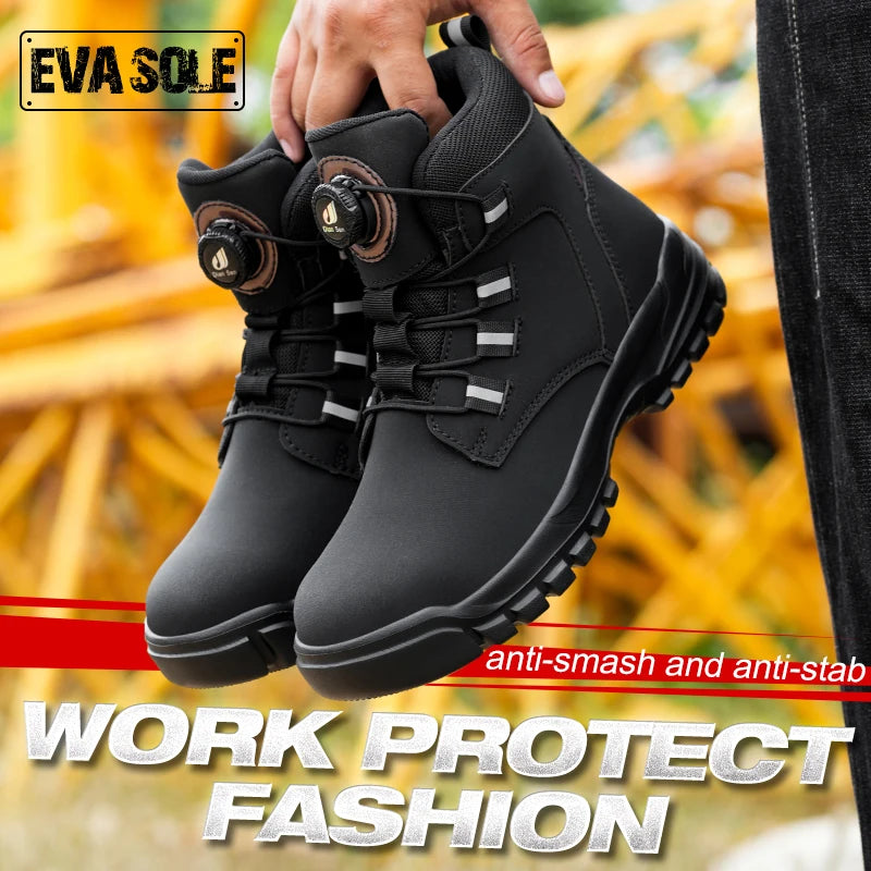 Waterproof Steel Toe Work Boots with Kevlar Insoles - image 3