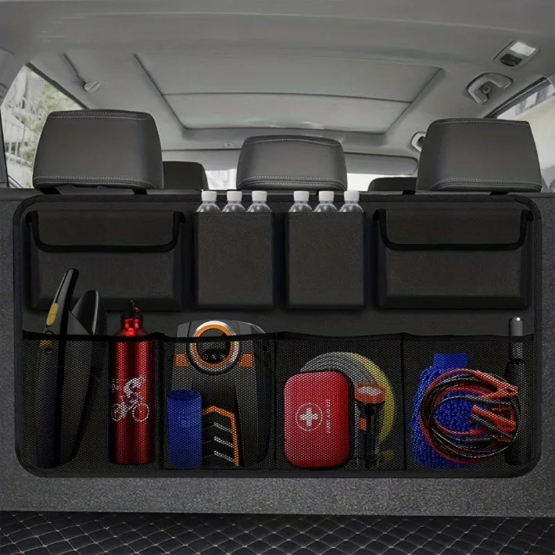 Oxford Cloth Seat Back Storage Bag with Mesh Pocket
