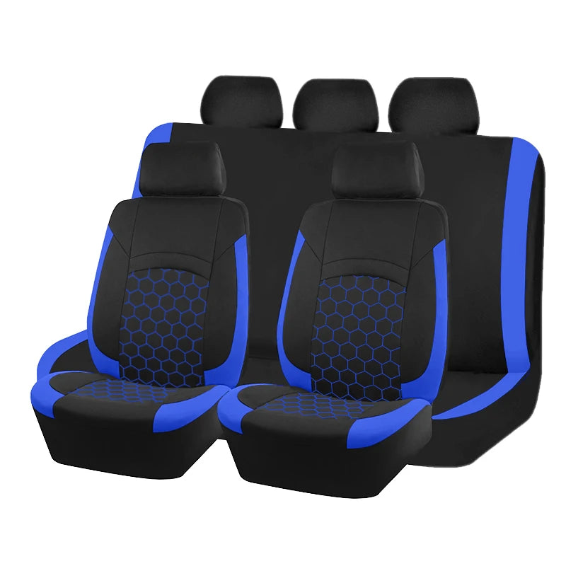 Football Embroidery Car Seat Covers, Universal Fit